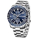 BERSIGAR Herren Uhr Chronograph Analogue Quartz Armbanduhr für männer Fashion Business Sport Design 30M wasserdicht Elegant Männer Geschenk