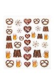 Logbuch-Verlag 30 Sticker bayerische Deko Aufkleber basteln Dekorieren Scrapbooking verzieren Landhausstil Oktoberfest Bayern Party Tourismus S
