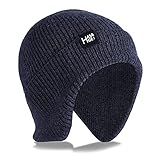 HASAGEI Wintermütze Atmungsaktiv Strickmütze Winter Thermo Mütze Weich Sportmütze Skimütze für Herren und Damen O
