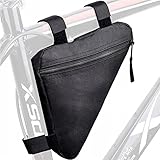 Retoo 2l Fahrrad Dreiecktasche, Rahmentasche, Triangeltasche, Fahrradtasche, Radtasche für Rahmen ideal für Fahrradschloss,Pumpe, Werkzeug, Regenjacke, Fahrradrahmen Tasche für Rennräder,MTB, Schw