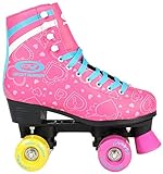 Sell-tex Kinder Rollschuhe 34 35 36 37 38 NEU Discoroller rosa Rollerskates Inliner ABEC-5 (38)