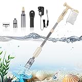 bedee Aquarium Mulmsauger Aquarium Sauger, 5-in-1 Elektrisch Aquarium Reinigungsset für Aquarien Algen/Kies/Schmutz Reinigung Wasserwechsel Aquarium Zubehoer(150CM Wasserleitung)