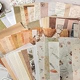 120 Stück Vintage Scrapbooking Papier Etikett für DIY Vintage Journaling papier Supplies,Journaling papier Supplies,Dekoratives Briefpapier für Scrapbooking Reisetageb