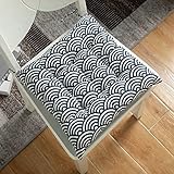 Sitzkissen 2er Set Stuhlkissen aus Baumwolle und Leinen Gartenstuhl Kissen Sitzauflage für Stühle Indoor und O