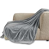 BEDSURE Kuscheldecke Sofa Decken grau - XL Fleecedecke für Couch weich und warm, Wohndecke flauschig 150x200 cm als Sofadecke Couchdeck