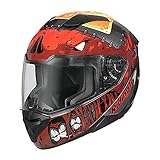 Letetexi Integralhelm mit Bluetooth Slot Schwarz Matt Helm Motorrad Moped Roller Klapphelm Full Face Helm Motorrad Antibeschlag-Doppelvisier Sturzhelm Motorradhelm für Damen Herren 53~60