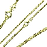 Goldkette Dreifachanker 2,00mm 45-60cm 333/8K 585/14K Echtgold Gelbgold Halskette Collier Gold für Damen Herren und Kinder (333 / 8Karat, 50.00)