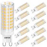 LEDGLE G9 Led Lampe 8W Mais Birne Kein Flimmern, Warmweiß 3000K 700LM Entspricht 80W Glühbirnen Halogenlampen,Nicht Dimmbar, Energiesparlampe Kleine Kerze Leuchtmittel (10er-Pack)