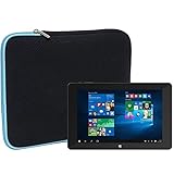 Slabo Tablet Tasche Schutzhülle für TrekStor SurfTab Duo W1 Hülle Etui Case Phablet aus Neopren – TÜRKIS/SCHWARZ