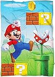Große Super Mario Maker Wohndecke 160 x 200 cm super weiche Flanell-Decke Kuscheldecke Sofadecke Fleece-Decke Luigi Peach Bowser Yoshi Toad Wario Buu Huu Rosalina Donkey Kong pass. zur Bettw