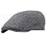 JAOAJ Schiebermütze Herren Barett Cap,Vintage Flat Cap Newsboy Gatsby Mütze,Ivy Driving Hü