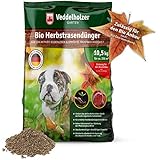 Veddelholzer Bio Herbstrasendünger mit Langzeit-Wirkung nachhaltiger Bodenaktivator mit Kalium ideal als Herbstdünger zur Überwinterung Rasendünger Herbst, Langzeitdünger für frostbeständigen R