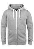 !Solid Olli Ziphood Herren Sweatjacke Kapuzenjacke Hoodie Mit Kapuze Reißverschluss Und Fleece-Innenseite, Größe:XL, Farbe:Light Grey Melange (8242)