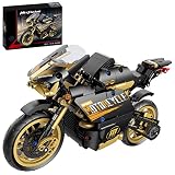 HAMAN Technik Motorrad Modell, 832 Teile Custom Rennen Motorrad Motorcycle Bauset für Kinder und Erwachsene, Kompatibel mit Lego Technik
