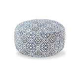 Lotuscrafts Yogakissen Meditationskissen Rund Lotus - Sitzhöhe 15cm - Waschbarer Bezug aus Baumwolle - Yoga Sitzkissen mit Dinkelfüllung - GOTS Zertifiziert (Mehera Shaw Edition)