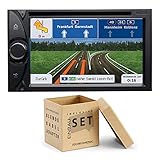 ESX VN620D 2-DIN Naviceiver Bluetooth DVD USB passend für Mercedes SLK 2004-2011 inkl Canb