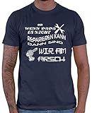 HARIZ Herren T-Shirt Wenn Papa Es Nicht Reparieren Kann Sind Wir Am Arsch 3 Papa Geburtstag Plus Geschenkkarte Navy Blau 5XL