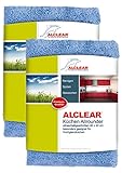 ALCLEAR 820203K_2 2er Set Mikrofasertücher für Hochglanzküchen, Microfaser Küchentuch, Geschirrtuch Küche, 40x40