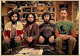 Leinwand Poster The Big Bang Theory Filmplakat Bar Cafe Home Decor Wandbilder für Wohnzimmer Dekoration 50x70cm No Frame Wasserdicht und langlebig
