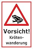 Melis Folienwerkstatt Schild Kröten-Wanderung - 15x10cm - 3mm Hartschaum – 20 VAR S00359-101-B