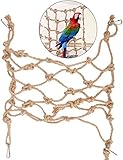 Papagei Seil Hängematte Schaukel Spielzeug, Haustier Vogel Hanfseil Kletternetz Schaukel Spielen Kauen Hängen Käfig Spielzeug für Cockatoo Sittich Hamster (Keine)