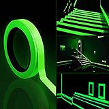 Fluoreszierendes Klebeband 2 Stück Leuchtendes Klebeband 10m x 10mm Warnband Selbstklebend Nachleuchtend Markierungsband Luminous Tape W