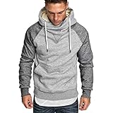 Herren Herbst Hoodies Kapuzenpullover Männer Volltonfarbe Langarm Hoodies Sweatshirt Tops Shirt Langarm Herbst Winter Casual Frühling Top Bluse Trainingsanzüge Jack