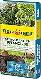 Floragard Aktiv Garten-Pflanzerde 50 Liter - Erde mit Langzeitdünger zum Pflanzen von Gehölzen, Sträuchern, Hecken und S