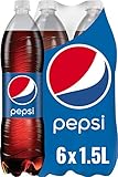 Pepsi Cola, Das Original von Pepsi, Koffeinhaltige Cola in der Flasche (6 x 1,5l) (EINWEG)
