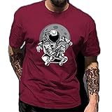 T-Shirt Herren Regular Fit Rundhals Basic Shirt Herren Work Lässig Sportshirt Herren Schick Druck Kurzarm Shirt Herren Komfortabel Atmungsaktiv Klassische Tops H