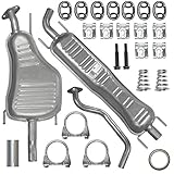 Schalldämpferset Mitteltopf + Auspuff-Endtopf + Montag