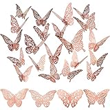 Prmape 36 Stück Butterfly Wandsticker, 3D Schmetterlinge Deko, 3D Schmetterlingsaufkleber für Kinderzimmer Hochzeitsfeier Dek