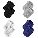 tiopeia 8 Packung Sport Wristbands, Baumwolle Schweißbänder Absorbierende Handgelenk Bands für Fußball, Basketball, Tennis, Gymnastik, Golf, Running