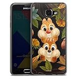 DeinDesign Slim Case extra dünn kompatibel mit Samsung Galaxy A5 Duos 2016 Silikon Handyhülle anthrazit Hülle Disney Chip und Chap Offizielles Lizenzproduk