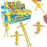 German Trendseller® - 8 x Smile Glibber - Männchen┃ Knetmännchen ┃Dehn- und Streckbar ┃ Kinder lieben Diese Glibber Smileys!