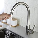 Homelody Küchenarmatur 360° drehbar Wasserhahn Armatur Edelstahl Mischbatterie Spülbecken Einhebelmischer Spüle für Kü