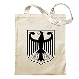Kiwistar Bundeswappen Deutschland Rahmen Tragetasche Baumwolltasche Stoffbeutel Umhängetasche Langer Henk