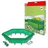 SWISSINNO 1 220 001K Schneckenzaun 2m, Komplettset inkl. variablen Ecken und Schneckenzange, Giftfrei und Umweltfreundlich, 100% Effek