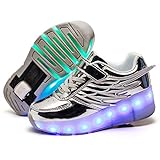 srder-Laufschuhe Sportschuhe Kinder Skateboard Schuhe Blinkschuhe Kinderschuhe mit Rollen LED Skate Rollen Schuhe Trainer Gymnastik Sneakers für Junge Mädchen Weihnachten O