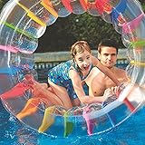 libelyef Aufblasbare Walzenballspielzeug, 20'buntes Wasserrad Aufblasbare Roller Float Schwimmbad Regenbogen Roller Elternkind Spielzeug Spielzeug Für Kinder Und Erwachsene Draußen, 35.43x23.62