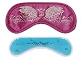 daydream Wings Schlafmaske mit Swarovski ELEMENTS Steinen (magenta) mit Kühlkissen (S-4011), Schlafb