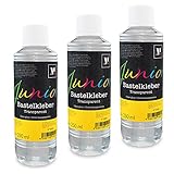 Malverk Junior - Bastelkleber Transparent Flüssig - 250ml Lösungsmittelfreier Kleber für Kinder geeignet - auf Wasserbasis (3er Pack)