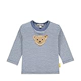 Steiff Baby-Jungen Longsleeve T-Shirt, Bijou Blue, 86
