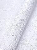 NEWROOM Tapete Weiß Vliestapete Granulat - Unitapete Industrial Struktur Einfarbig Uni inkl. Tapezier-Ratgeb