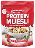 IronMaxx Protein Müsli Veganes Eiweiß Müsli, Geschmack White Chocolate Vanilla, 550 g Beutel (1er Pack)