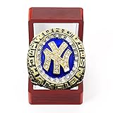 WOSHUAI Ny Yan'Kees Derek Jeter World Series Hochwertiger Replikring GrößE 11 Silber Mit Holzkiste GefäRb