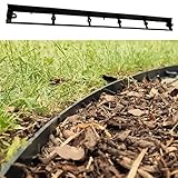 GARDENIX Rasenkante Beeteinfassung Beetumrandung Raseneinfassung Pflastersteine Mähkante + 3 Nägel pro Meter (Rasenkante Light 45 mm x 80 mm, 4 Meter)