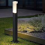 HMAKGG LED Wegeleuchten Außen Anthrazit,7W LED Gartenleuchte Außen Pollerleuchten IP65, Außenstandleuchte,Außenleuchte für Gärten, Innenhöfe, Terrassen, Warmweiß 3000K,60