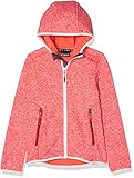 CMP Mädchen Knit Tech mélange Fleece Jacket with Hood Jacke, Bitter, 140