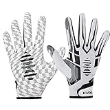 Hivool American Football Handschuhe Gloves Receiver Empfänger , Ultra-Stick Sports Empfänger Handschuh für Jugendliche und Erw